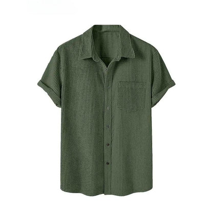 Camisa Manga Curta Fiorinni em Veludo Cotelê