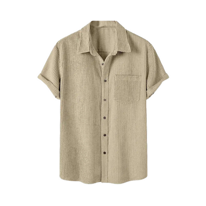 Camisa Manga Curta Fiorinni em Veludo Cotelê